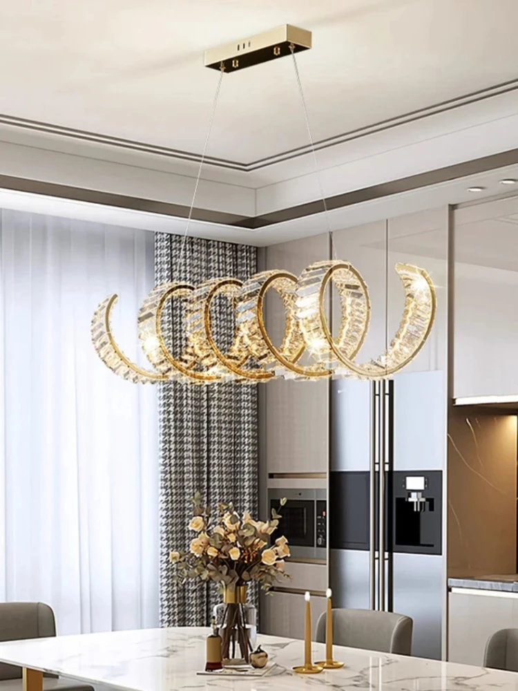 French Luxury Shining Snake Spiral Crystal Glass Chandelier lustre Ceiling Hotel Lobby luminaire Round Ring Design