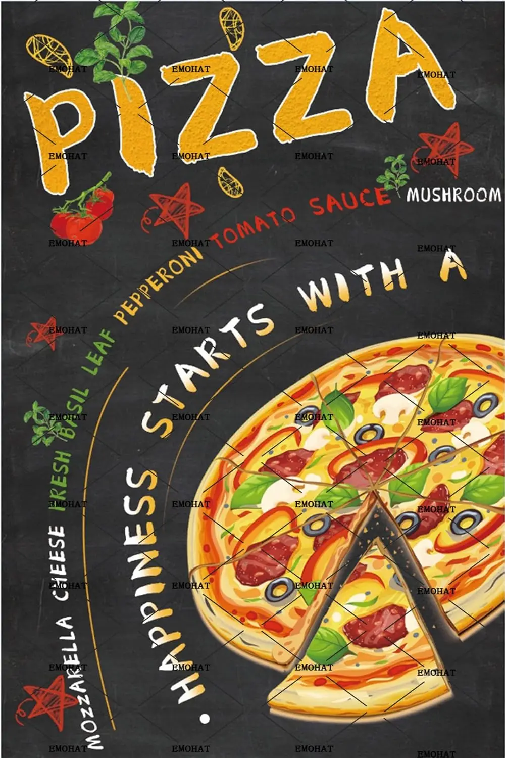 Letreros de hojalata divertidos, cartel de Metal para comida, Pizza, decoración de pared de Metal para el hogar, cocina, restaurante, cartel de hojalata de Metal, Pizzeria, letrero de comida rápida, Bar y cafetería