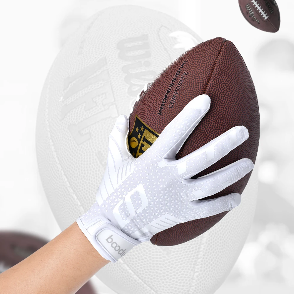 American football gloves, silicone adhesive baseball batting gloves, anti slip and breathable football game sports gloves 2256 view 2