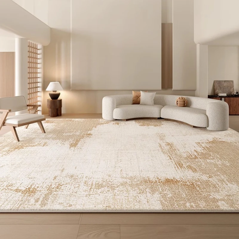 Abstract Beige Rug Cream Living Room Luxury Decorative Carpets Large Size Customizable Carpet Easy Clean Sofa Bedroom Rugs Tapis