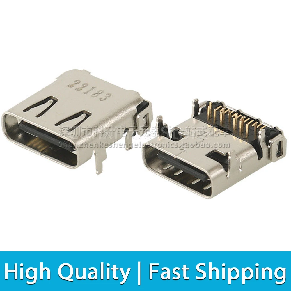 5pcs 2171830001 USB Type C 24 Pin 24P Female Socket Connector Jack USB Type-C DIP 24 Transmission Top Mount Hybrid Solder