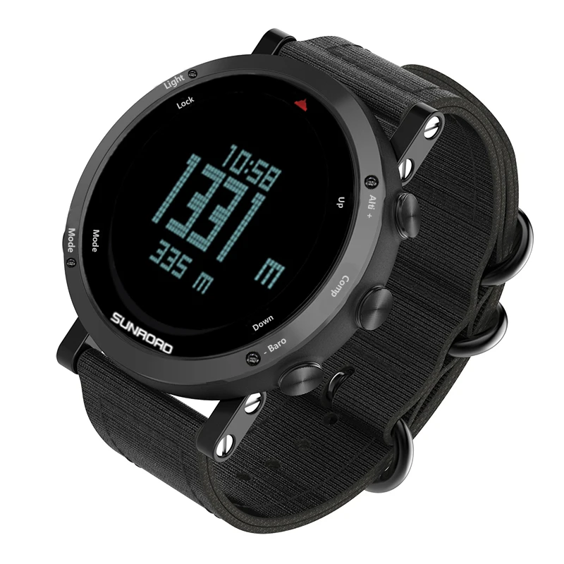 SUNROAD FR851B nylon strap Waterproof Outdoor Sports fishing Smart Watch Multifunction Sport Digital Watches