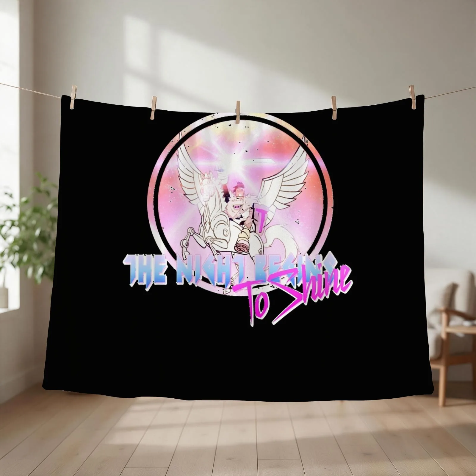 Cyborg -Night begins to Shine Throw Blanket Retros For Sofa Thin Loose Comforter Blankets