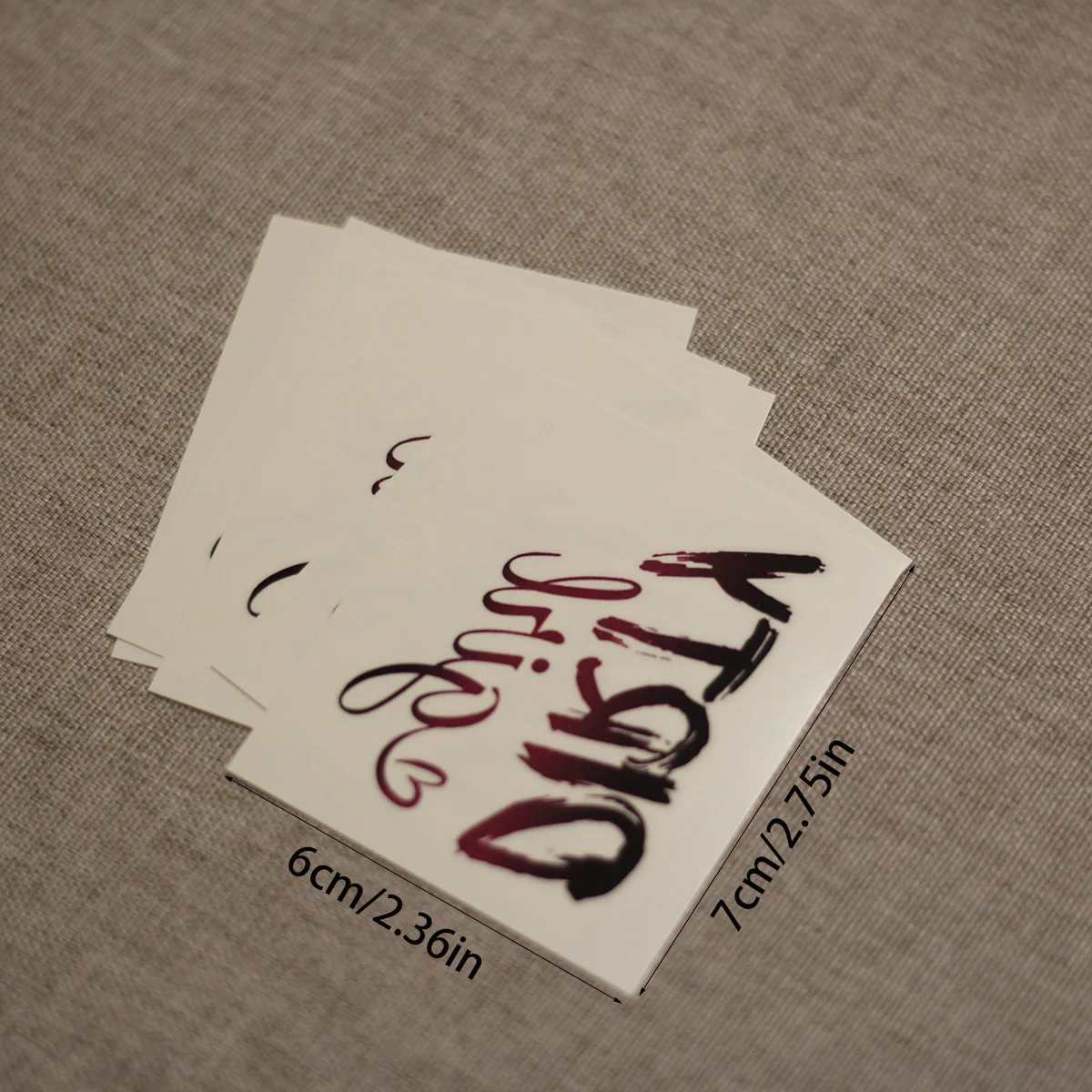 Gradient Cursive Text Temporary Tattoo 5Pcs/Pack Waterproof Letter Body Sticker