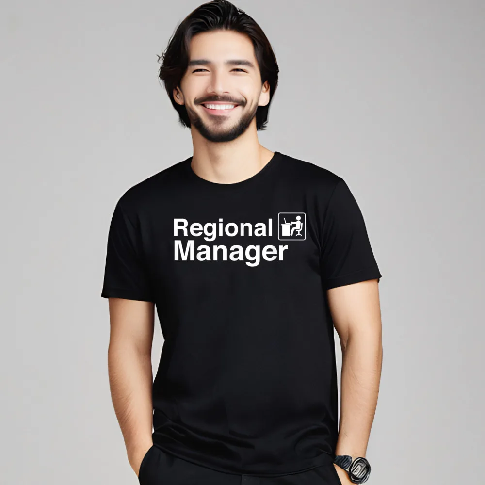 

Latest Mens Tops & Tees Funny Regional Manager Office T-Shirt__21286 T-Shirt 100% Cotton Fabric Crew Neck Tshirts Normal