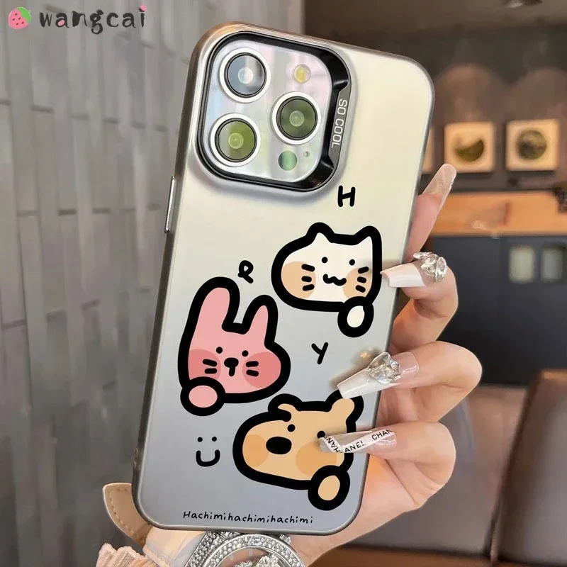 For Vivo Y3 Y51 Y31 X100 X90 X90S X80 Pro iQOO 12 11 10 Pro Neo 9 8 7 6 5 SE Phone Case Cartoon Cute Cat Puppy Rabbit Soft Cover