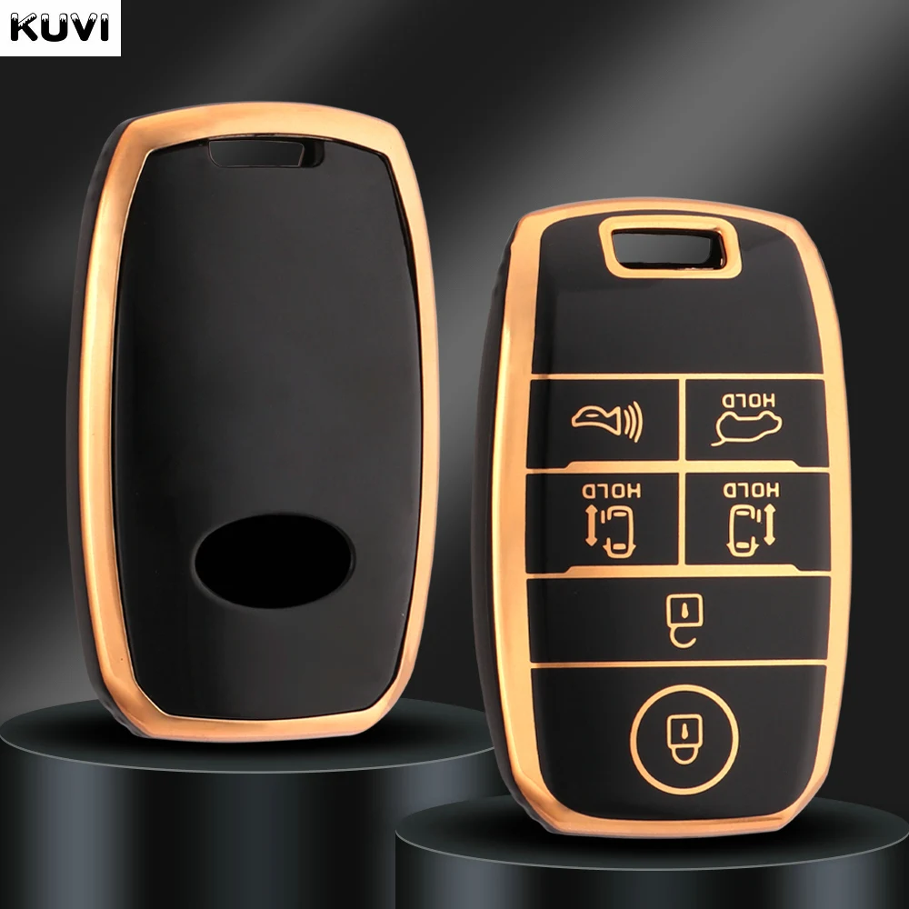 6 Buttons TPU Car Remote Key Case Cover Fob For Kia New Sedona Grand Carnival Snugly Sorento L580 Kia Doule Carnival Accessories