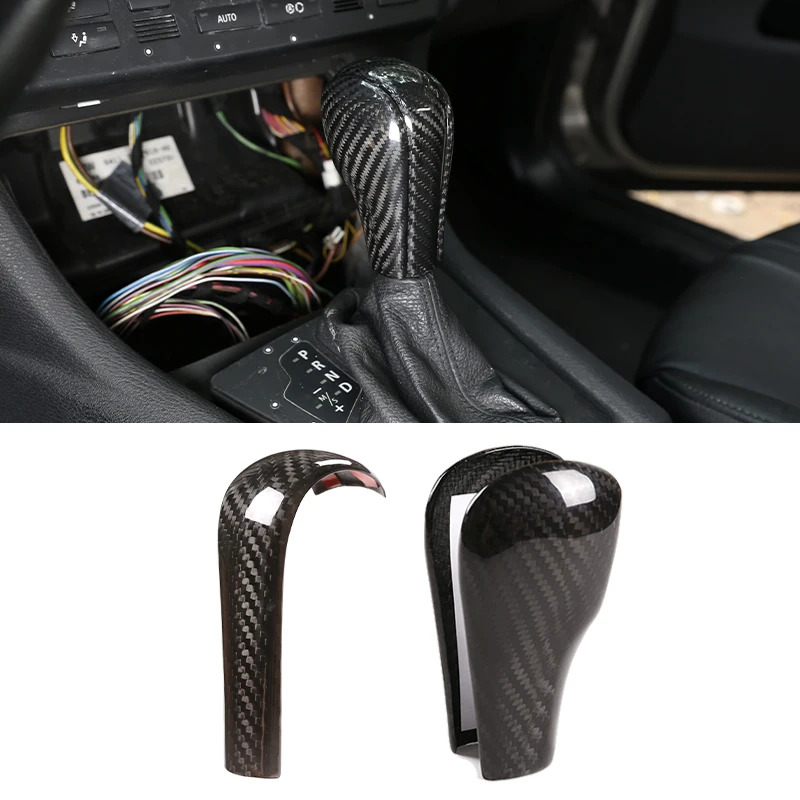 

Real Carbon Fiber Car Gear Shift Head Cover Trim For BMW 3 5 Series X3 X5 E39 E60 E61 E63 E83 E53 E46 Interior Accessories