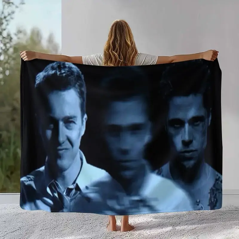 Classic Fight Club Movie Soft Flannel Throw Blanket,Cozy Warm Blanket for Bed,Sofa,Living Room,Picnic,Camping,Home Decor,Gift