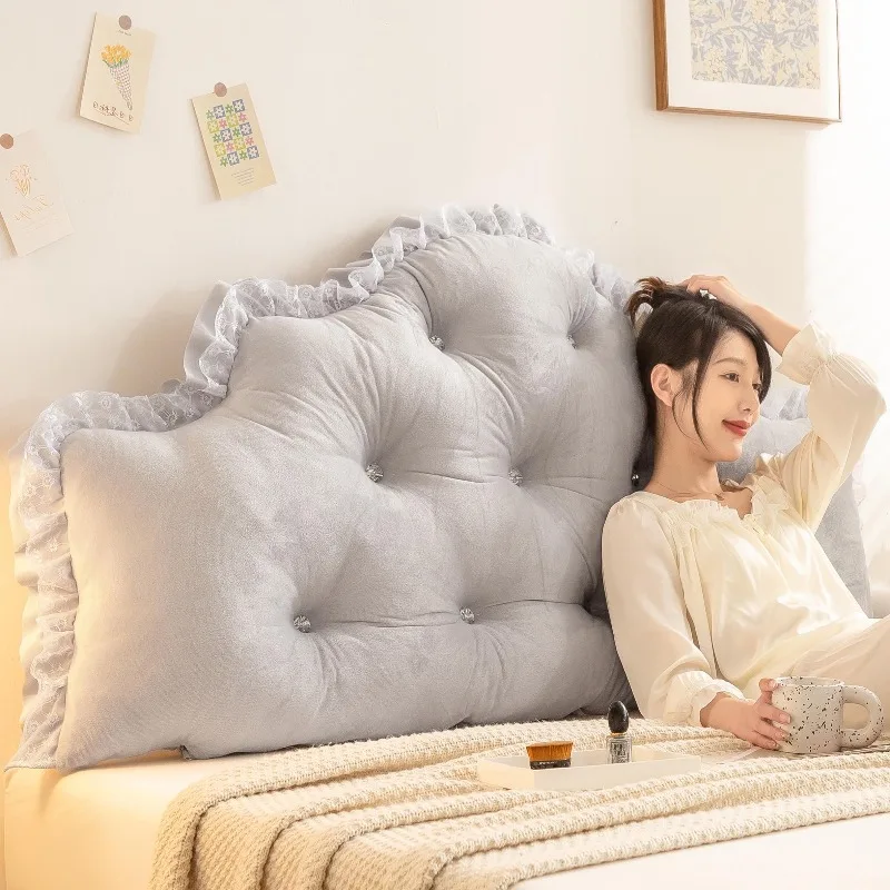Lumbar Back Cushion Bed Rest Pillow for Support Removable Washable Cover Ergonomic Reading Wedge  High-Density Foam