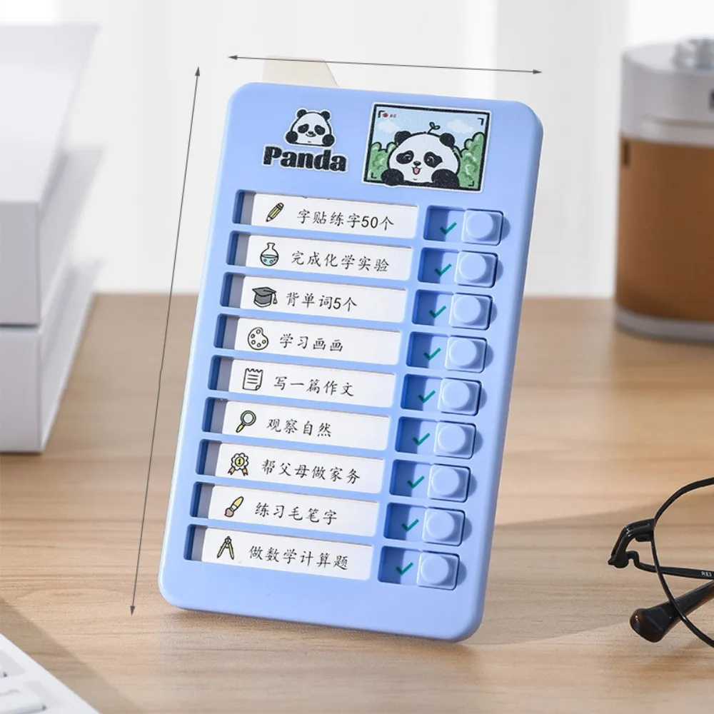 Detachable Good Habit Punch Card Panda Cartoon Daily Task Planning Board Schedule Memo Capybara Self-discipline Punch Card