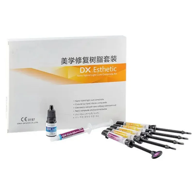 

Набор стоматологических смол Эстетический набор передних зубов Реставрация зубов Наполнительные материалы Универсальный УФ-отверждаемый клей из смолы Лаборатория