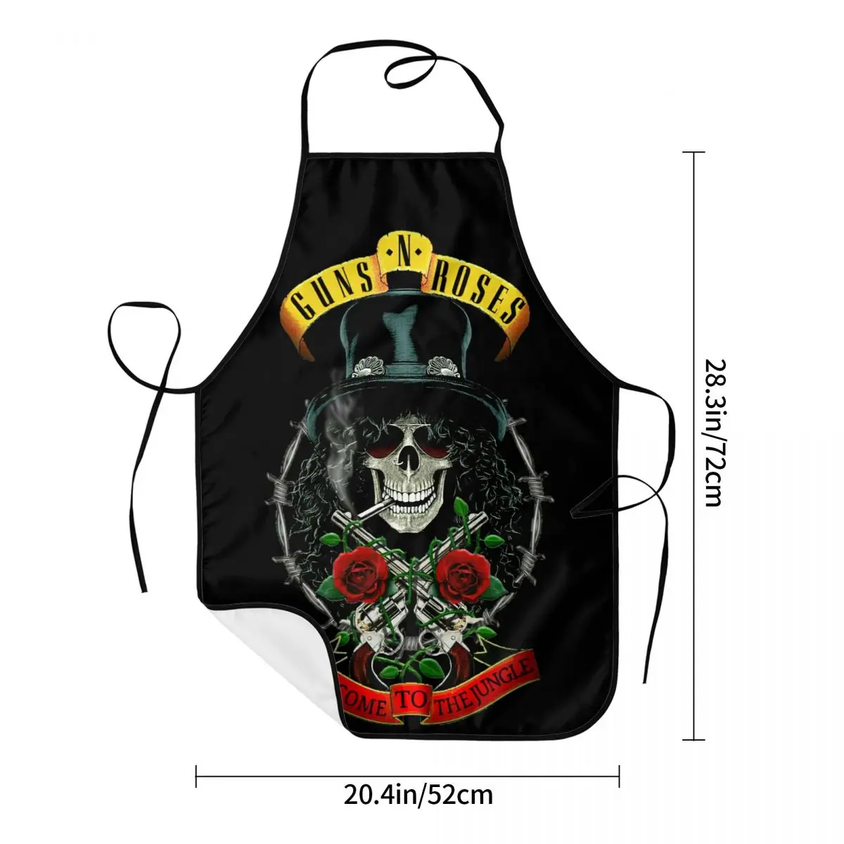 Custom Guns N Rose Steampunk Music Chef Cooking Baking Apron Women Men Heavy Metal Rock Band Tablier Cuisine for Painting