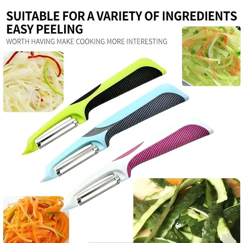 Anti Slip Peeler Scraper Fruit and Vegetable Peeler Dual Color Planer Multifunctional Sharp Melon Peeler Hard Skin