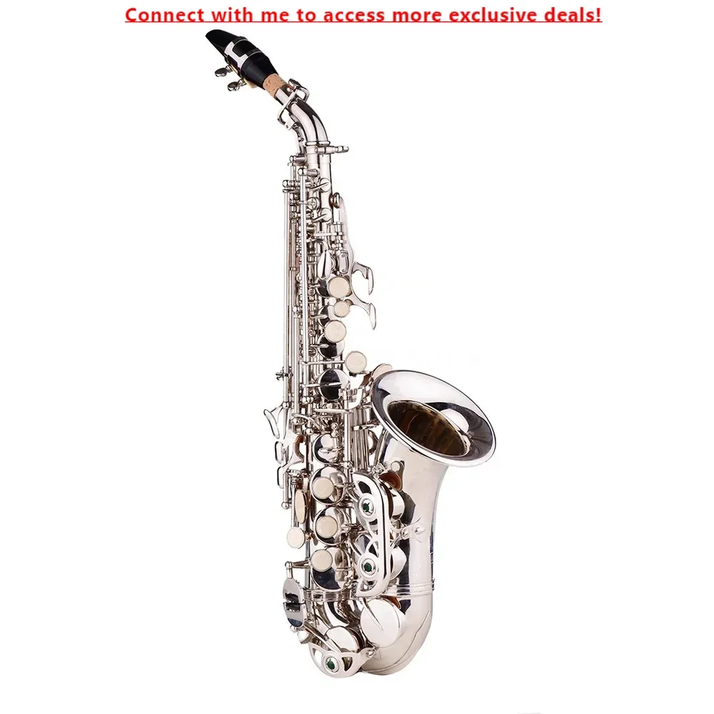 

SEASOUND OEM Professional Silver Curve Bell Soprano Saxophone JYSS100S