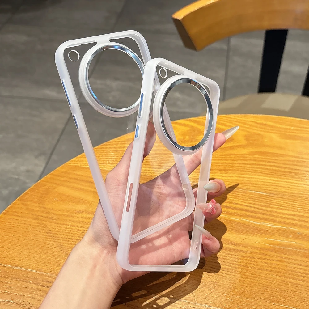 Luxury HD Transparent Shockproof Bumper Case For OPPO Find X8 Pro X8 Ultra Clear PC+Metal Frame Protection Cover funda