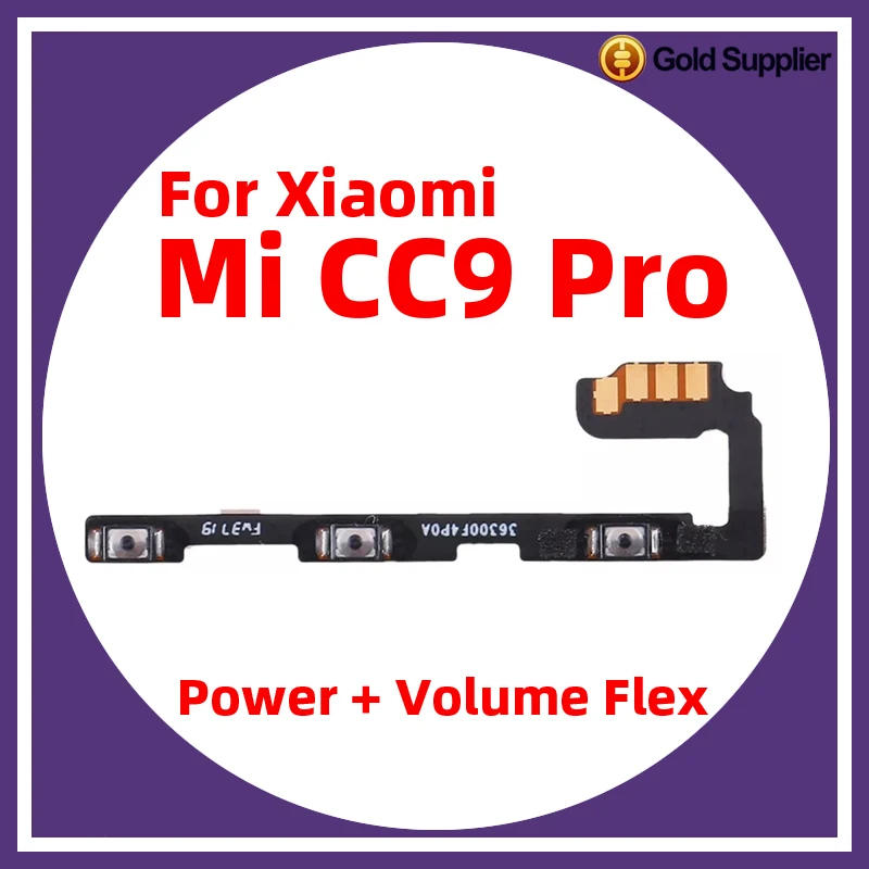 For Xiaomi mi CC9 Pro Power ON OFF Volume Camera Key Button Switch Flex Cable Replacement