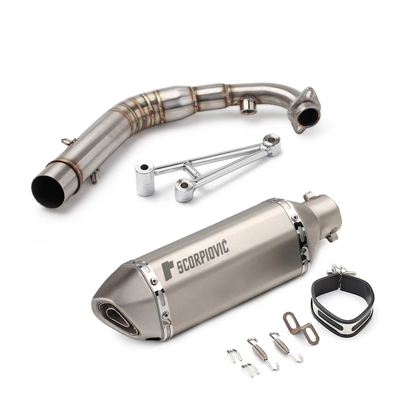 Sistema de escape completo para motocicleta, tubo delantero y silenciador para ZUMA Cygnus X Smax BWS 125 150 X BWS125 ZUMA125 CYGNUS GRYPHUS