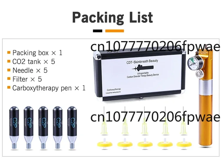 Portable Cdt Carboxytherapy Co2 Carboxy Therapy for Eyes with Co2 C2p Gas Bottle