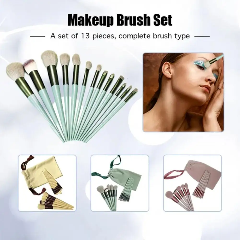 

8/13pcs Soft Fluffy Makeup Brushes Set Eye Shadow Foundation Powder Beauty Makeup Blending Cosmetic Brush Tool Brush Blush N9i4