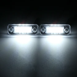 LED License Plate Light Lamp Error Free For Mercedes Benz W203 5D W211 W219 R171 DC 12V 3- SMD white light LED License Plate LED