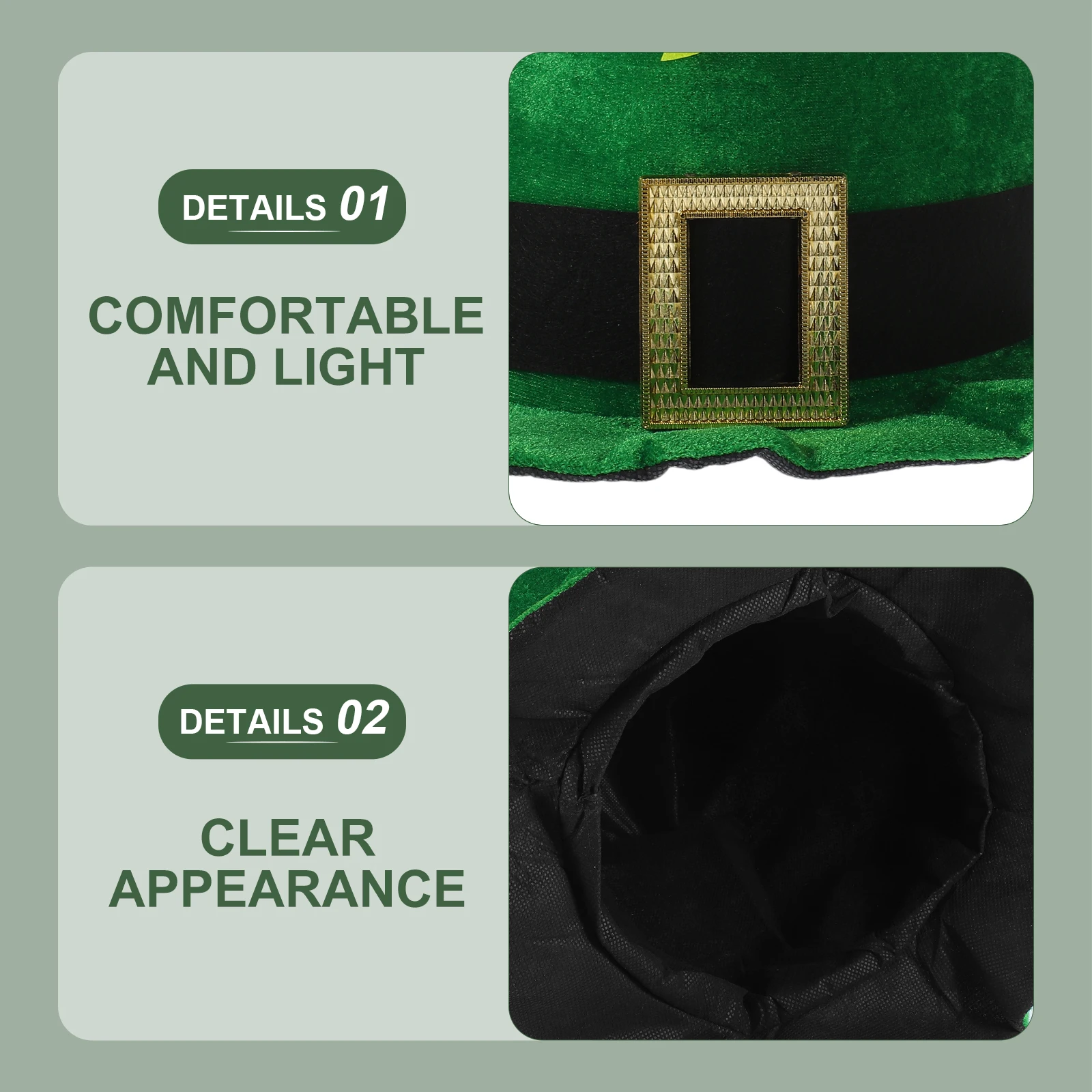 

Irish Hat St Patricks Day Party Hats Adults Men Women Decorative Photo Prop Cloth Cosplay Shamrock Pattern Lucky Accessories