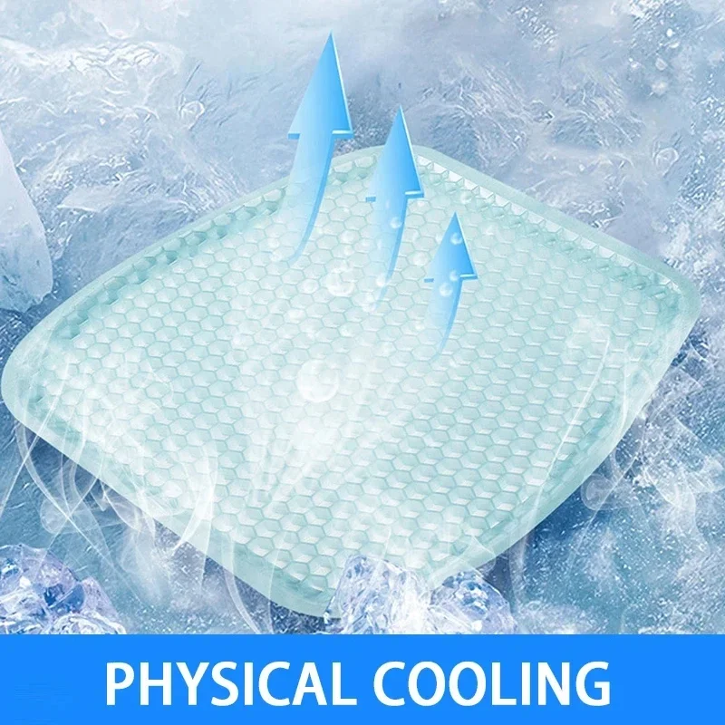 Cushion Breathable Cool Gel Cooling Pad Universal Auto Honeycomb Butt Mat For Car Home Office Chair Pad Cushion Non Slip Chair