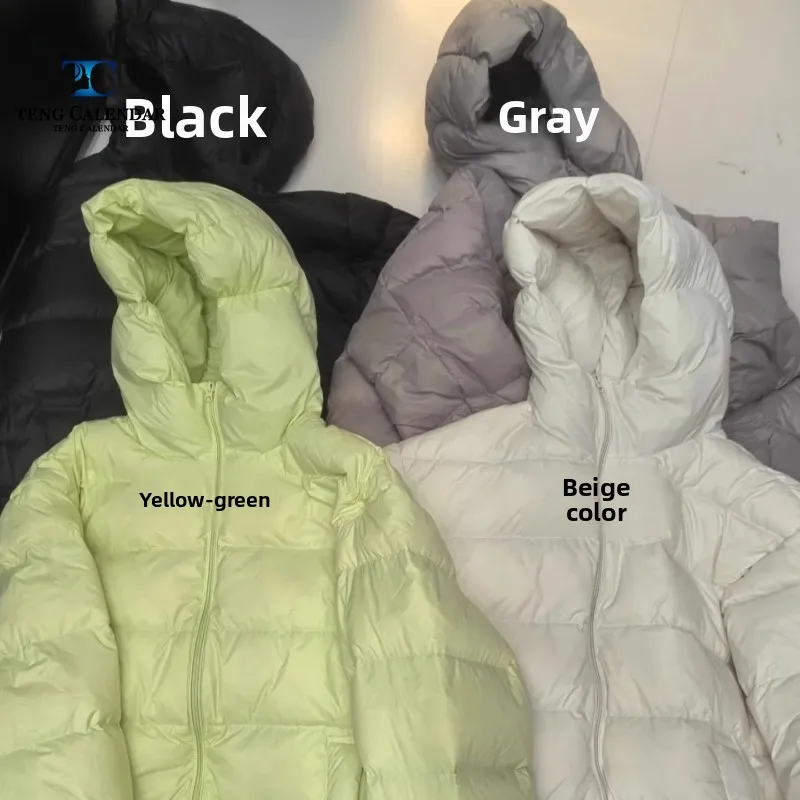 Jaqueta Octopus Hat Cloud Puff, popular ultraleve e grossa até o tornozelo 90 jaqueta de penas de ganso branco, novo modelo feminino 2025