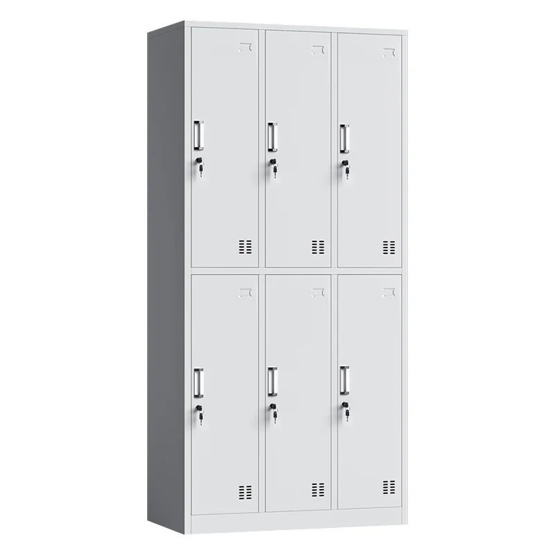 Steel cabinet Iron locker Workshop staff cabinet Locker Gym  Cupboard Shoe Strap lock Multi-door