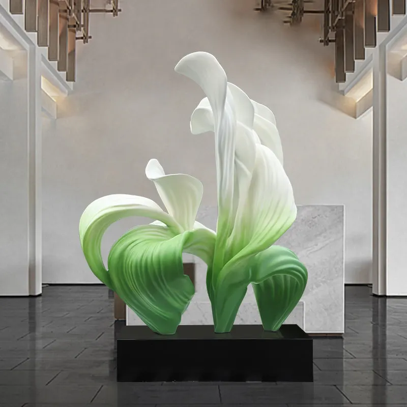 Hotel lobby FRP decorative handicrafts, living room entrance,furnishing, large floor-to-ceiling sculpture, abstract art ornament