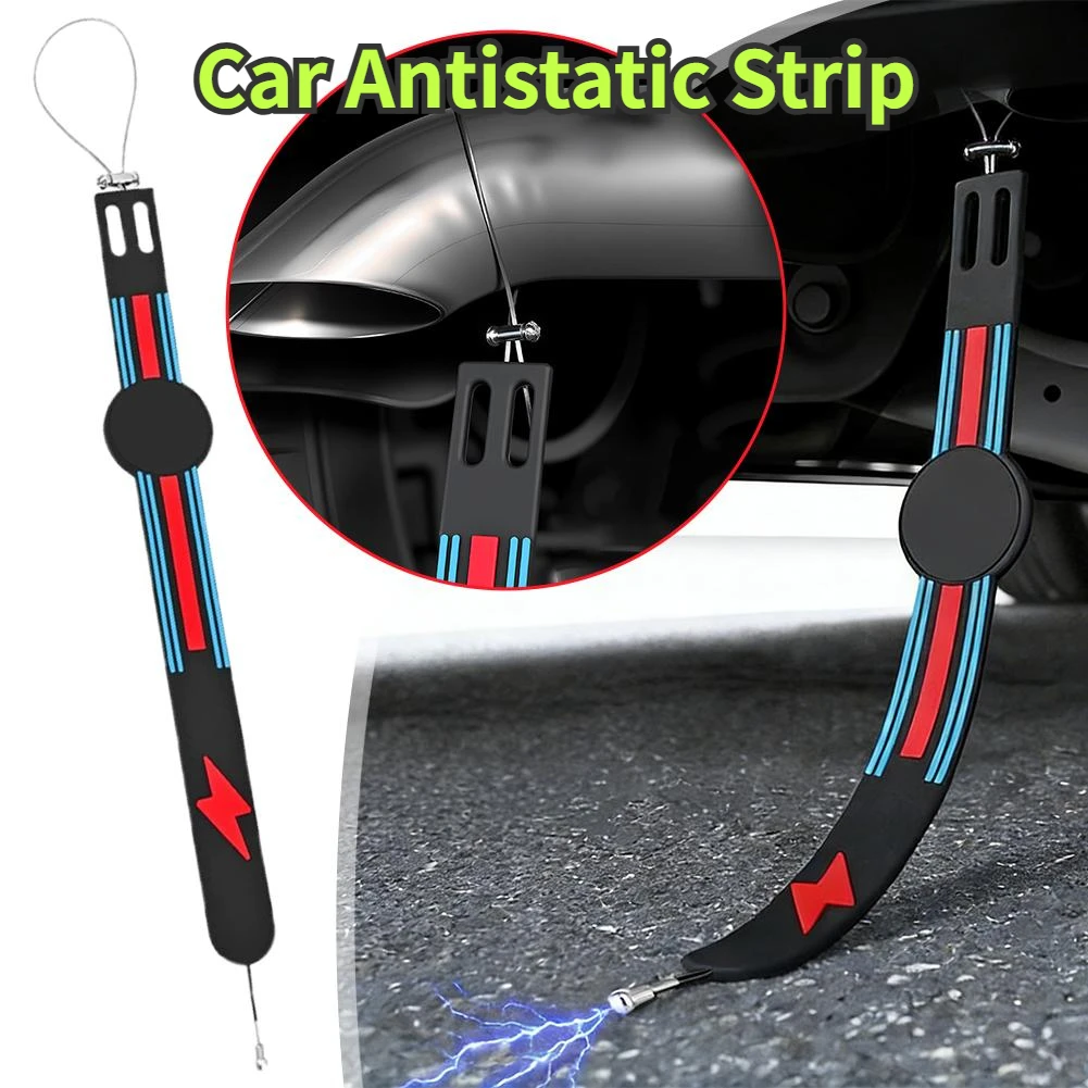 Durable Car Anti-Static Grounding Strip Safe Driving Discharging Belt Car Accessory For Automotive Vehicle Trailer Truck SUV