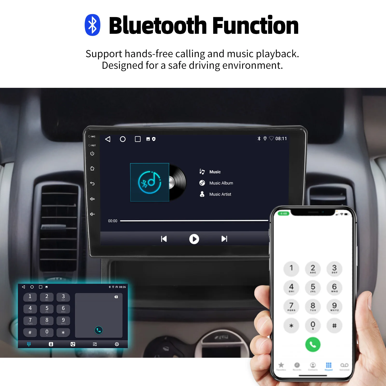 ESSGOO Android 15 10.1 Zoll IPS Touchscreen Für Opel Vivaro A Renault Trafic 2 Apple Carplay Autoradio GPS Navigation WIFI Lenkradfernbedienung RDS FM Bluetooth USB Spiegel Link ASP Sound Canbus Geteilter Bildschirm – Detail 11