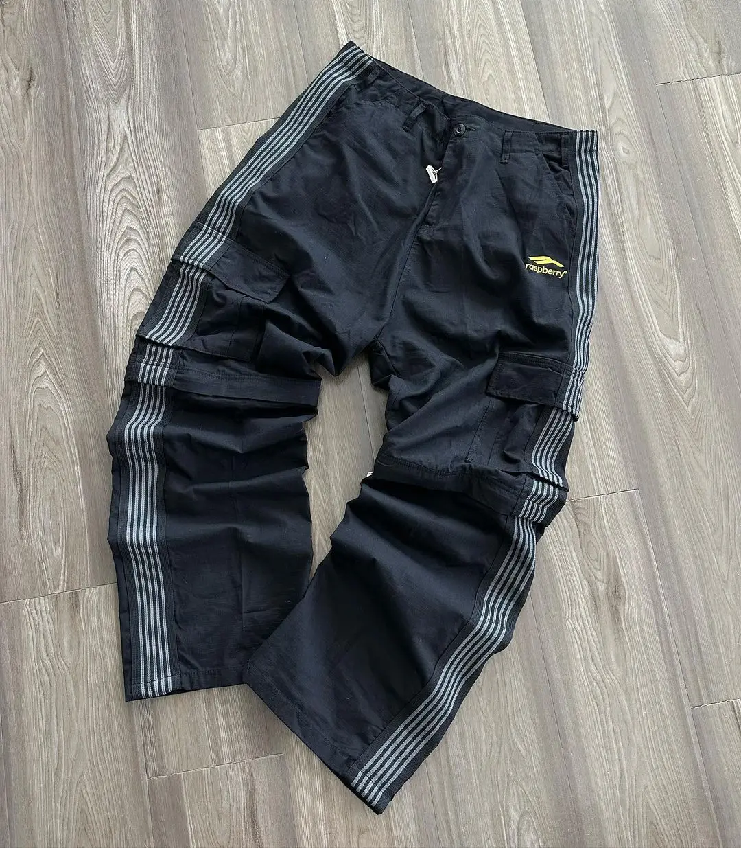 Jeans preto solto listrado de cintura alta, estilo casual, calça reta, tendência clássica de nicho, moda coreana simples, Y2k