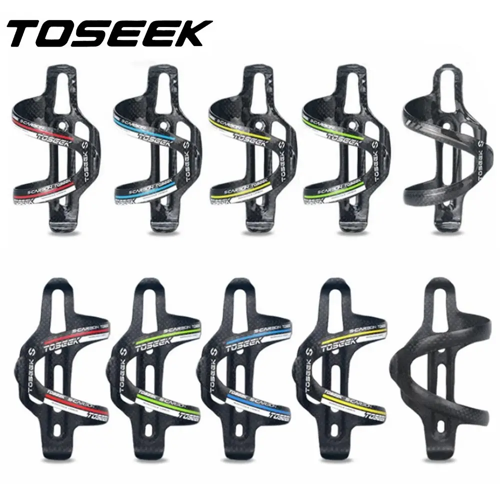 

TOSEEK-Carbon Water Bottle Cage, Bicycle Bottle Holder, Mountain Road Bike Accessories, Left and Right