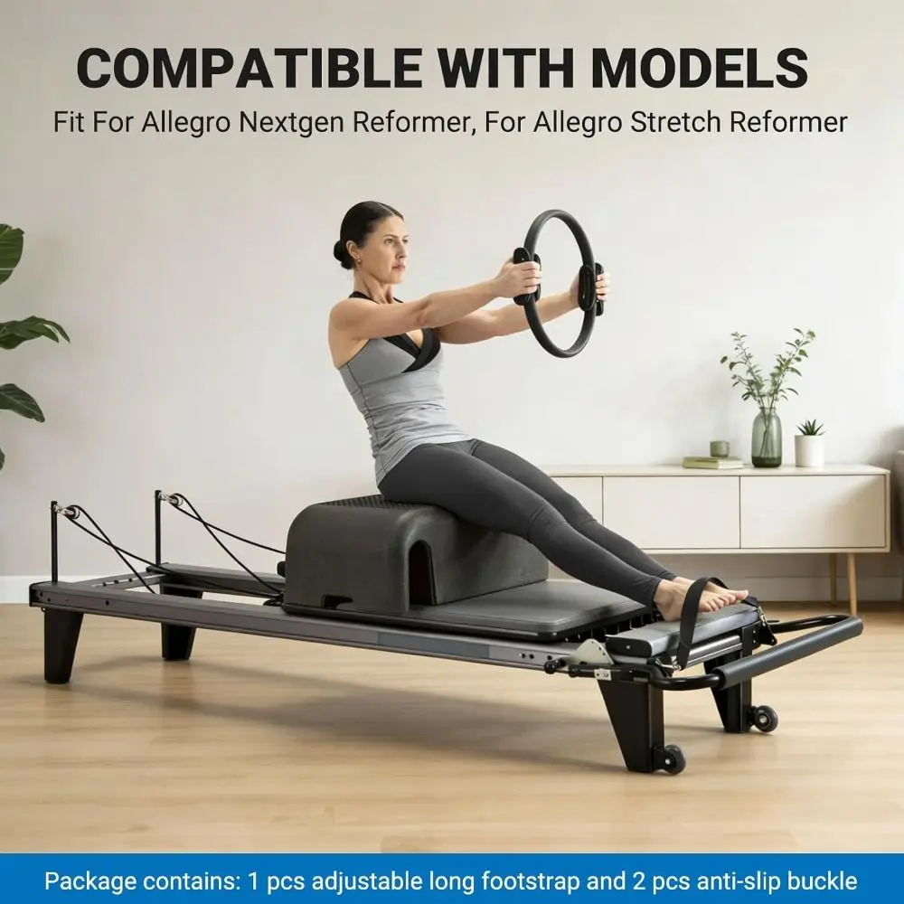 Portable Non-Slip Pilates Reformer Strap Versatile Durable Foot Strap Adjustable Pilates Straps Gym