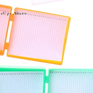 Multipurpose Plastic Case for Microscope Slides with 4 Colors; 25pcs Glass Slide Box for Biological Specimens