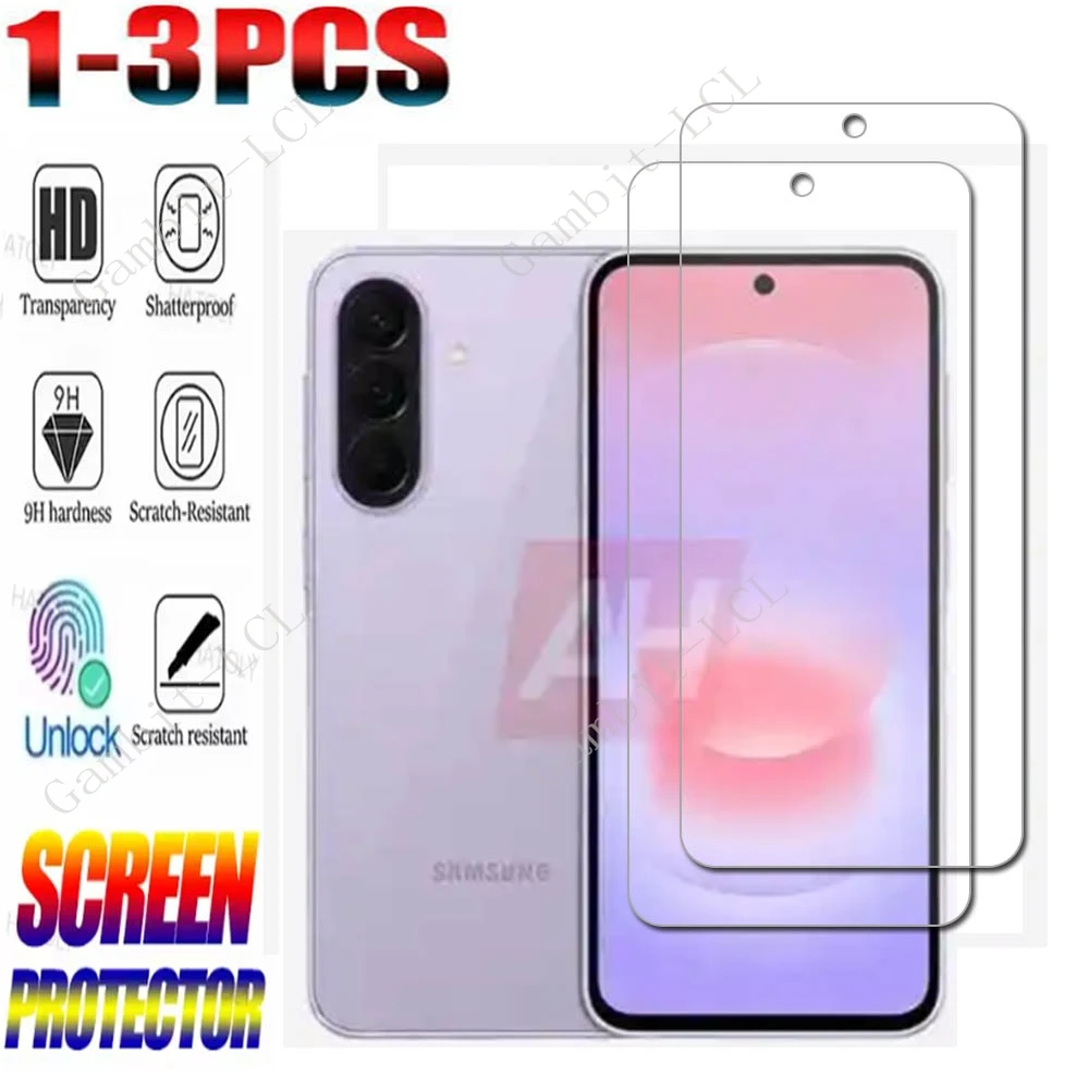 1-3PCS 9H HD Tempered Glass For Samsung Galaxy A57 A55 A37 A35 SamsungGalaxyA57 GalaxyA57 GalaxyA37 Screen Protector Cover Film