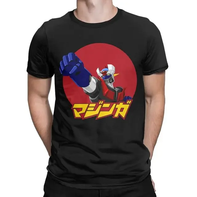 Hot-selling Robot Anime T-shirt for Men 3D Mazinger Z Cartoon Printed Short Sleeve Tops Summer Casual Tees Classic 80s T-shirts
