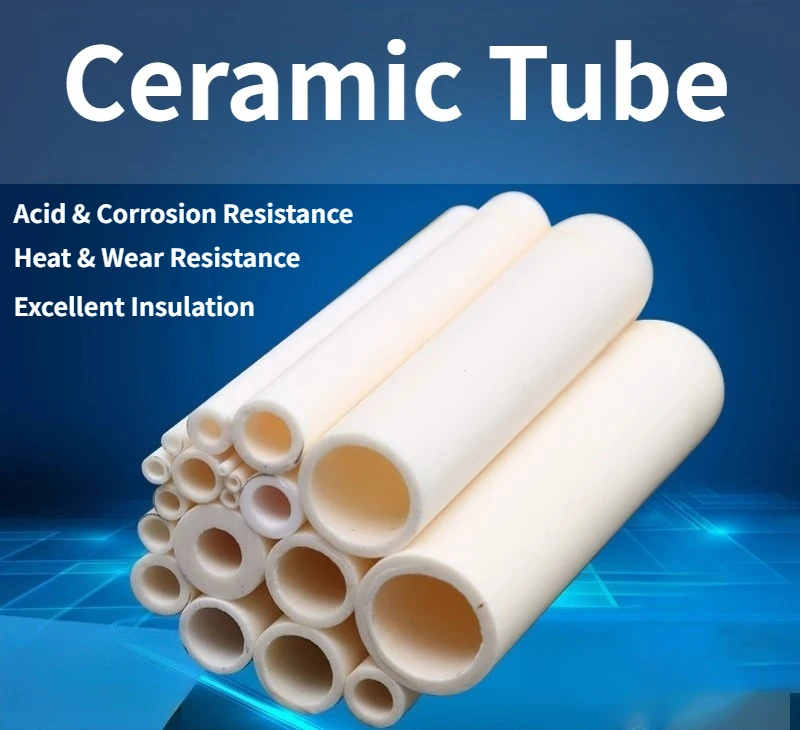 99% Ceramic Tube Alumina Pipe Thermocouple Protection High Temperature Resistant Insulation Hollow Single-Bore Insulated Pipe