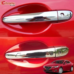 For Mazda 6 Atenza GJ 2013 2014 2015 2016 2017 Chrome Door Handle Catch Cover Trim Molding Decoration Accessories Car Styling