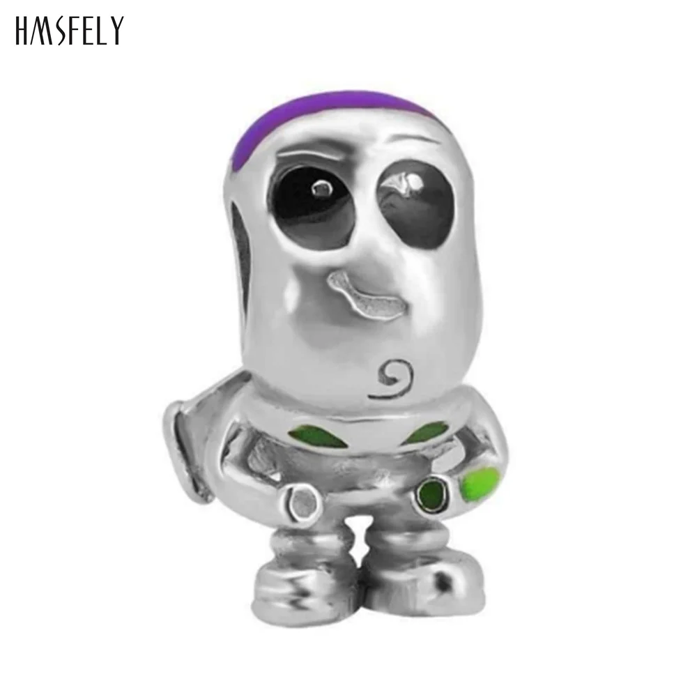 HMSFELY robot Design Beads For Charm Women Bracelet Jewelry Making Accessories Bead 316l Stainless Steel Beads