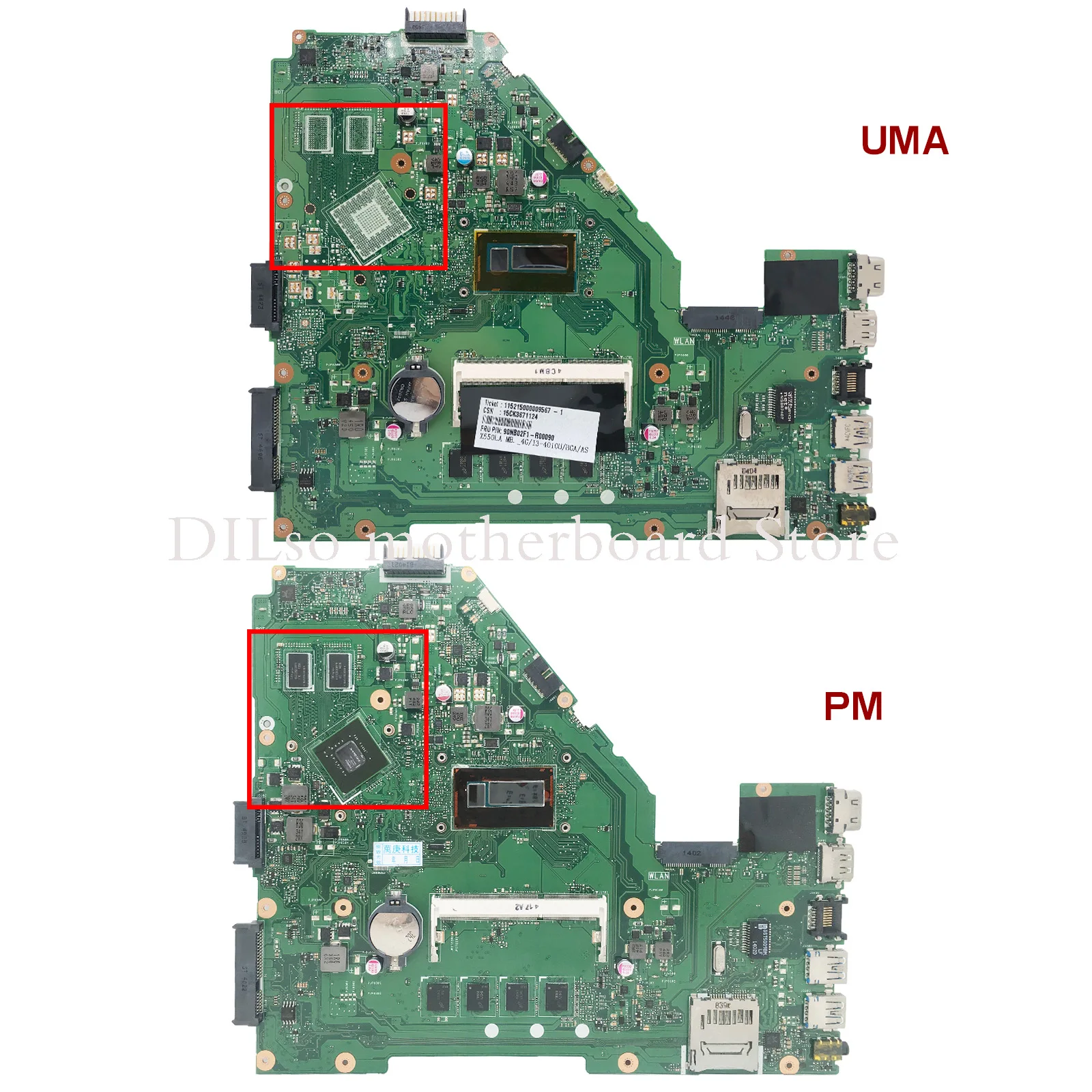 Imagem -04 - Kefu-placa-mãe Portátil para Asus Vivobook X550lc X550la Y581l W518l X550ln w 4g-ram I34005u I5-4200u 100 Teste