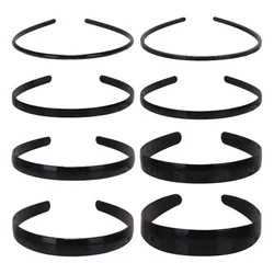 1 Pc Simple Women Headbands Fashion Head Band for Girls Solid Black Color Casual Hair Accessories Plastic Headbans Wholesale