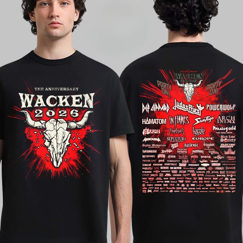 Hot Wacken Open Air Cotton Shirt Unisex Summer Short Sleeve Fashion Brand Tee Luxury Casual Vintage T-shirt
