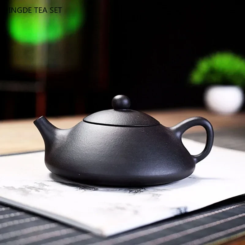 200ml Chinese Yixing Purple Clay Teapot Custom Zisha Tea Infuser Beauty Filter Tea Set Household Handmade Stone Scoop Kettle