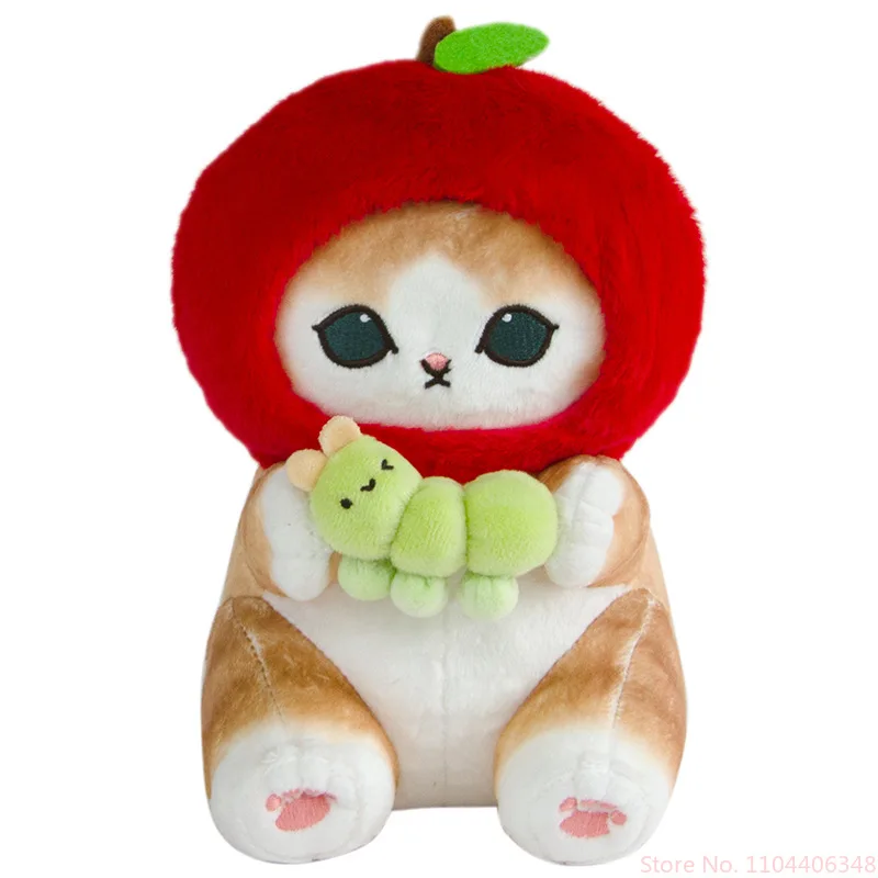 Lucky Kawaii Apple Pluszowa lalka Shark Cat Doll Ozdoba dla mężczyzn i kobiet Prezenty urodzinowe Kreatywna miękka poduszka Zabawki z kreskówek