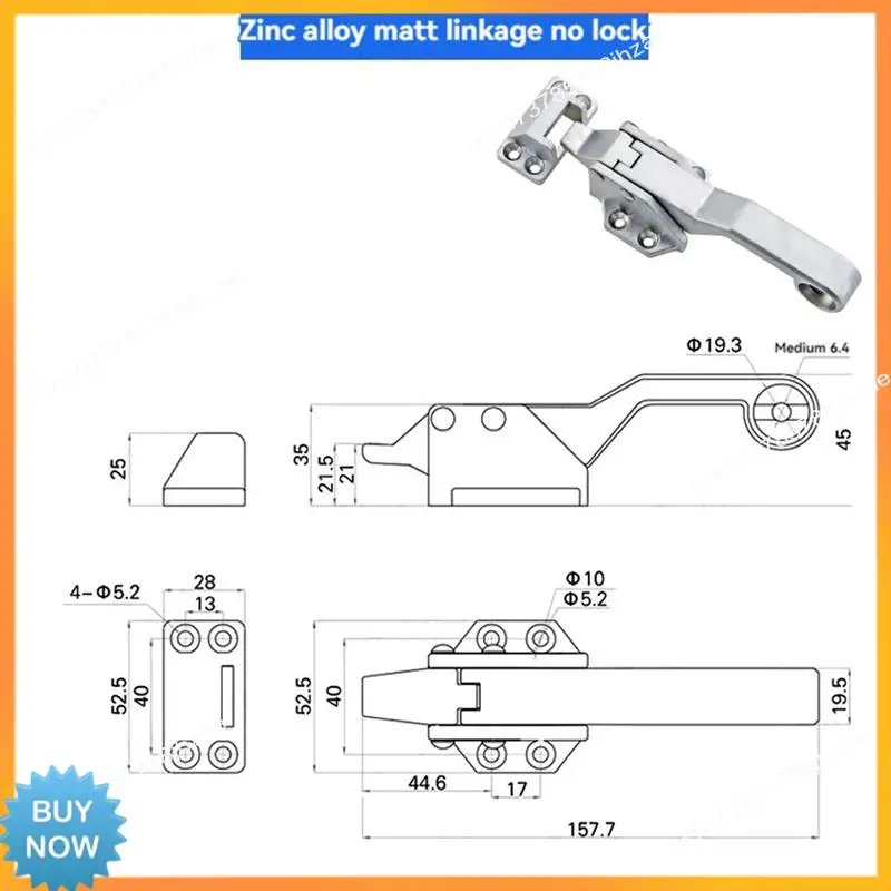 A10R سبائك الزنك الفريزر فرن خزانة البخار مختومة مقبض الباب قفل المعدات الكهربائية الصناعية شائعة الاستخدام
