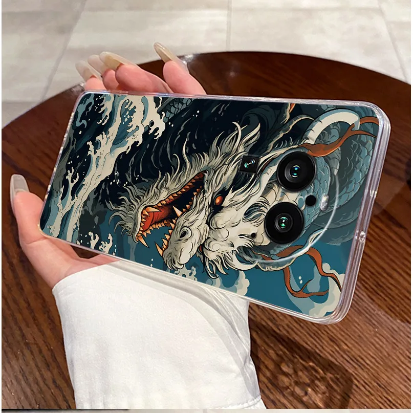 ل ممن لهم البحث X6 برو PGEM110 PGEM10 الأزياء الفاخرة نمط قذيفة لينة بولي TPU شفافة للصدمات ل Find X 6 برو الغلاف