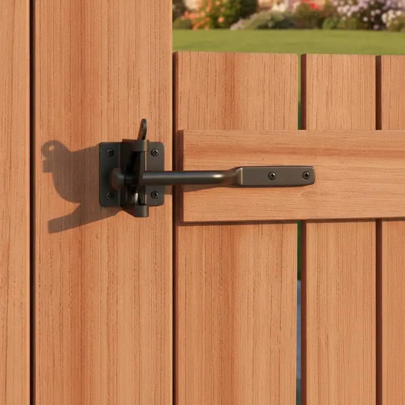 Security Auto Gate Latch with Bolt Heavy Duty Slam Catch for Livestock Pen Pasture Garden Fence Farm Yard