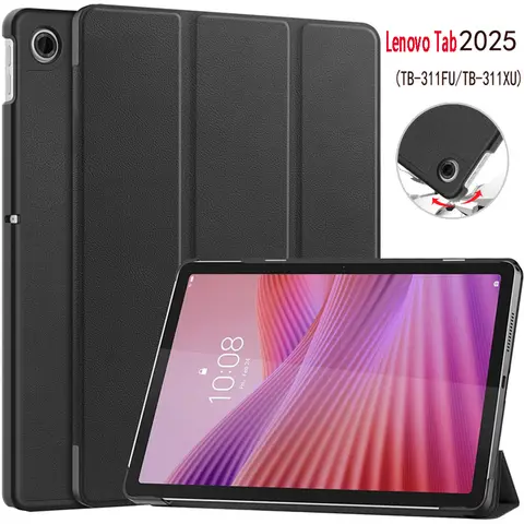 Smart Case For Lenovo Tab 2025 TB-311FU 10.1inch Folding Flip Stand With Auto Sleep Funda Tab K10 2nd TB311XU 10.1" Tablet Cover